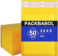 Vista 13 de packbabol Sobres de burbujas Kraft de 8.5 x 11 pulgadas, 50 unidades, pequeñas bolsas de envío de correo autosellables, sobres acolchados amarillos