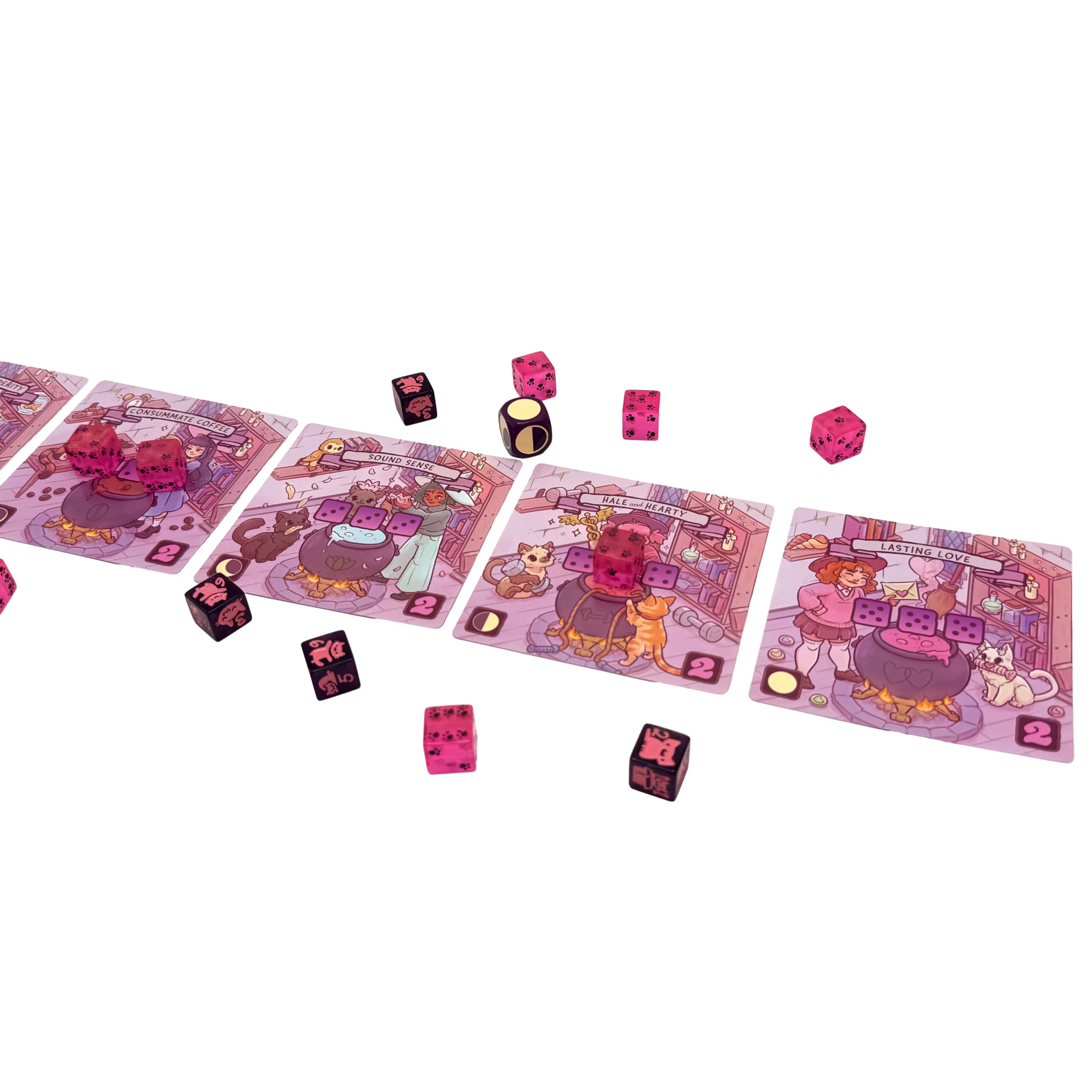 Steve Jackson Games | Purrfect Potions | Gioco di dadi e pozioni con gatti magici | 2–4 Giocatori | 30 Minuti