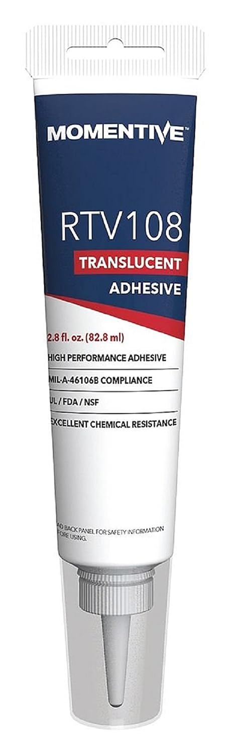Momentive RTV118 One Part Silicone Sealant, 2.8 Ounce Tube, Translucent