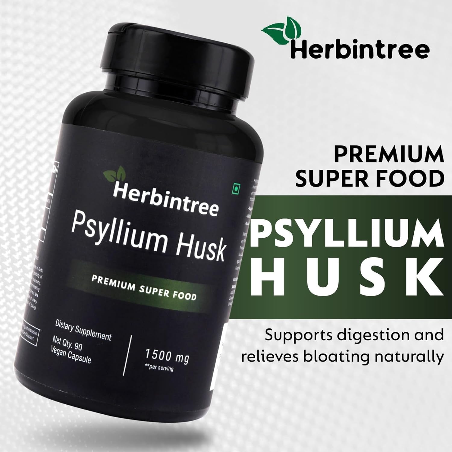 Organic Psyllium Husk Capsules 1500mg | High Fiber Supplement for Digestive Health, Gut Cleanse & Bowel Regularity | Gluten-Free, Non-GMO, Vegan, 90 Capsules - Image 5