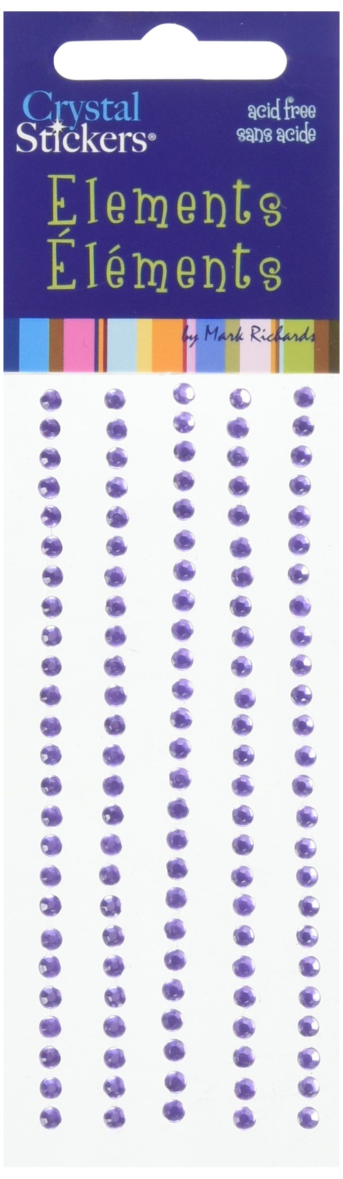 (Clear) - Crystal Stickers Elements 3mm Round 125/Pkg