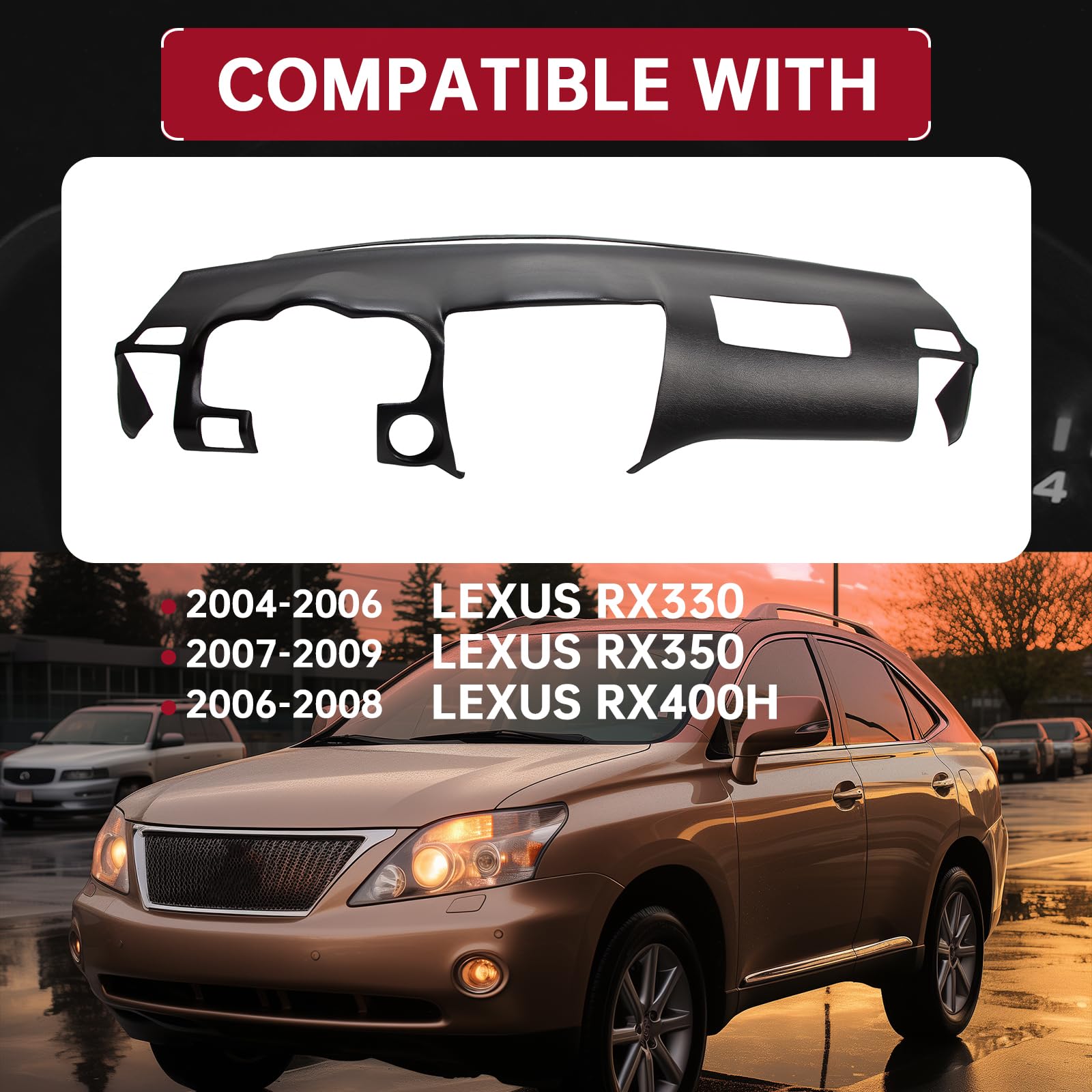 Amazon.com: HECASA Black Molded Dash Cover Compatible with Lexus