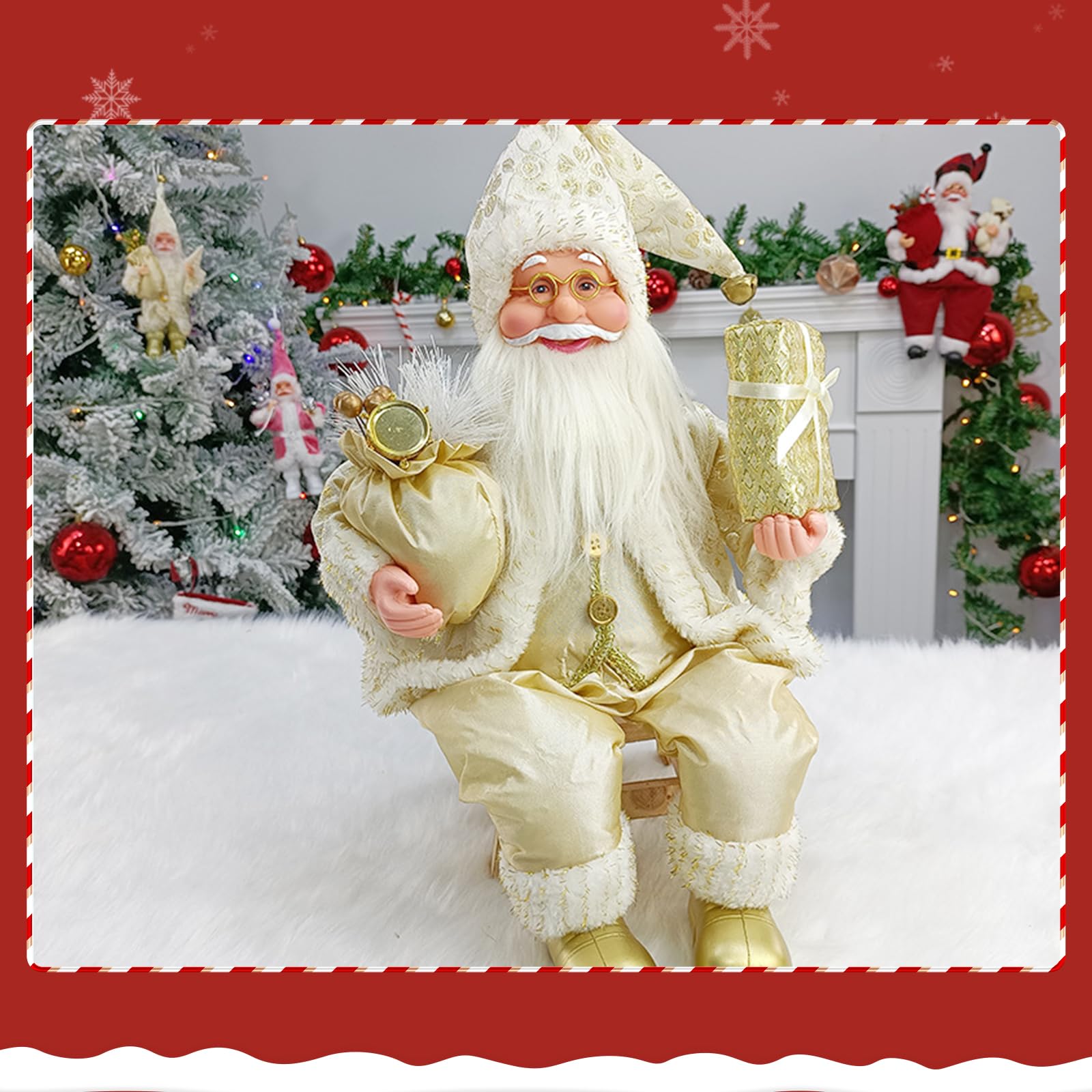 Amazon.co.jp: サンタクロース 人形 置物 35cm サンタクロース人形の Amazon.co.jp: サンタクロース 人形 置物 35cm サンタクロース人形の