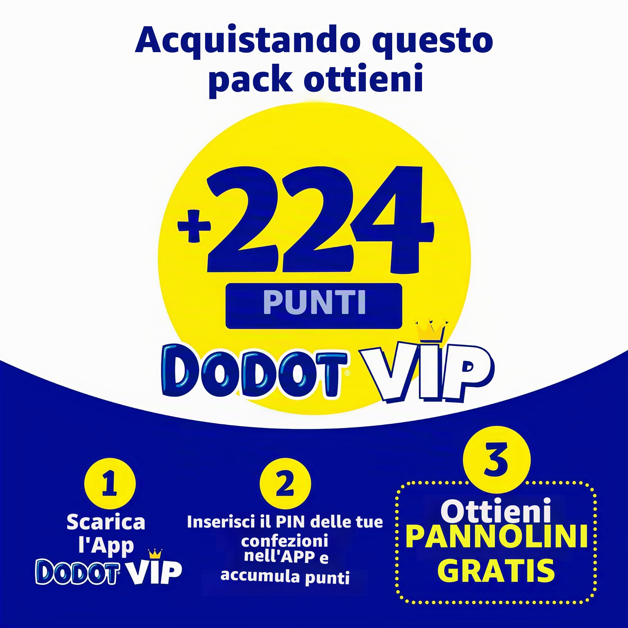 Dodot Pannolini per neonati sensibili taglia 3 (6-10 kg), 224 pannoli+40 salviette (4 x 10) in omaggio acqua senza plastica, protezione ottimale della pelle Dodot , Pacchetto mensile