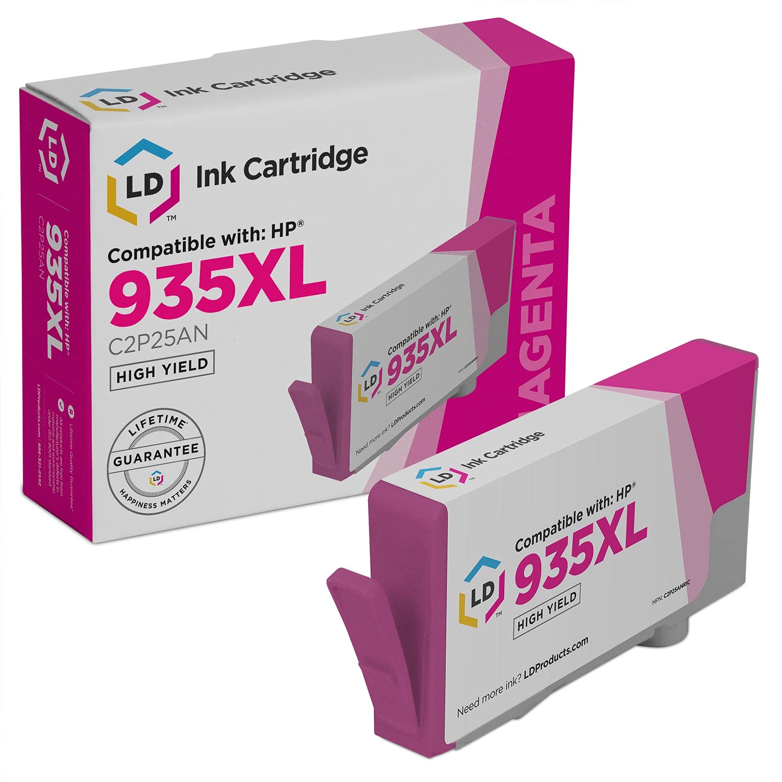 LD Compatible Replacement for HP 935 935XL C2P25AN High Yield 935XL Ink Cartridges for HP Printers OfficeJet 6812, 6815, OfficeJet Pro 6230, 6830,