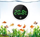 ORIA Digital Aquarium Thermometer, Stick-On LED Display, Celsius Only - 1
