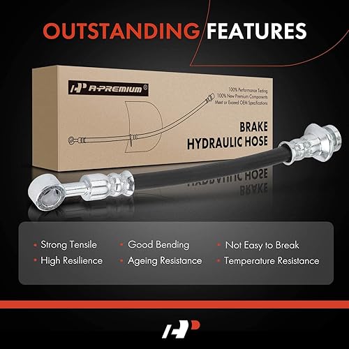 Miniatura 6 de A-Premium Manguera hidráulica de freno exterior para conductor o pasajero trasero compatible con modelos Suzuki - SX4 2007 2008 2009 2010 2011 2012