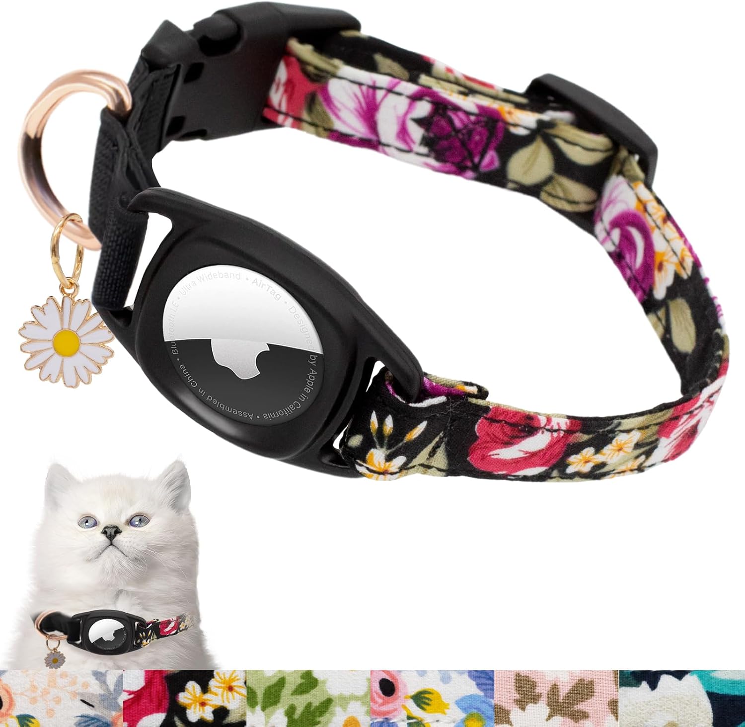 Pet Supplies HSIGIO Airtag Cat Collar, GPS Cat Collar with Apple Air