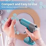Tilswall Kit d'applicateur de colle chaude sans fil avec bâtonnets de colle chaud, 30s Préchauffer rapidement, USB-C Conception sans fil d'application de colle rechargeable, Mini Applicateur de colle chaude pour DIY Artisanat, Réparations de maison (Blue)