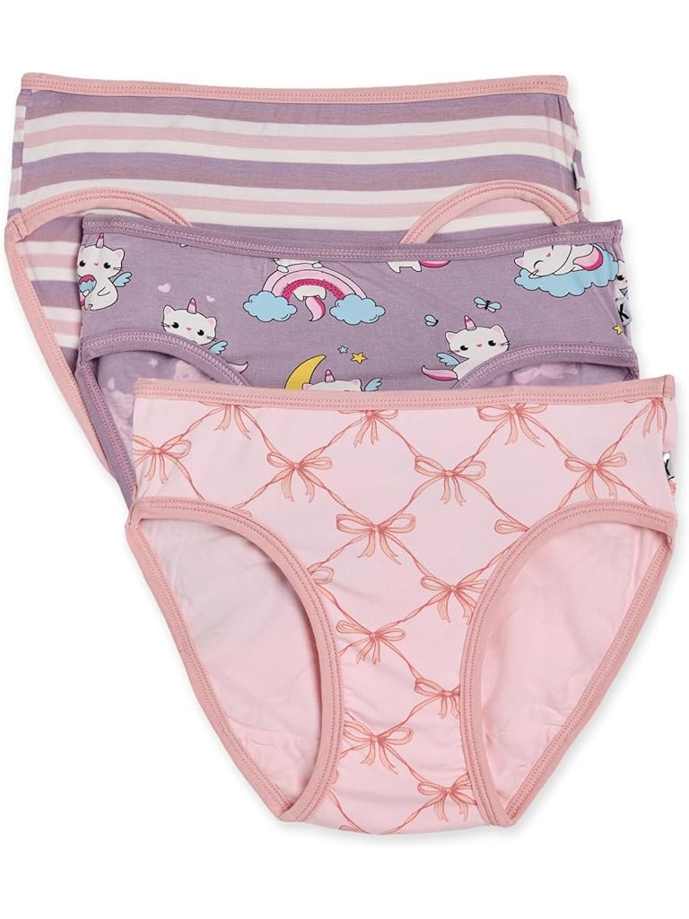 Purple Kickee Pants Print Girl's Underwear Set of 3 (Big Kid)
