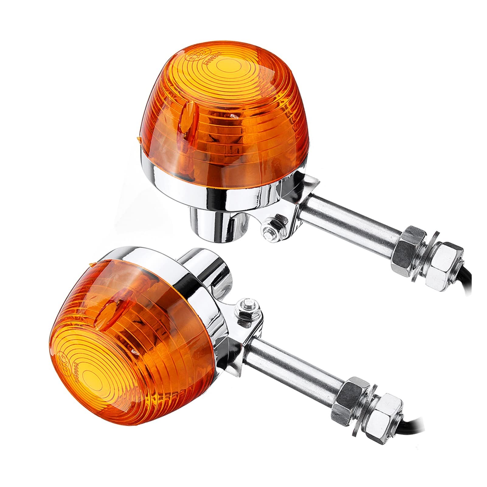 Indicateurs de virage moto 10mm ambre aux finitions soignées