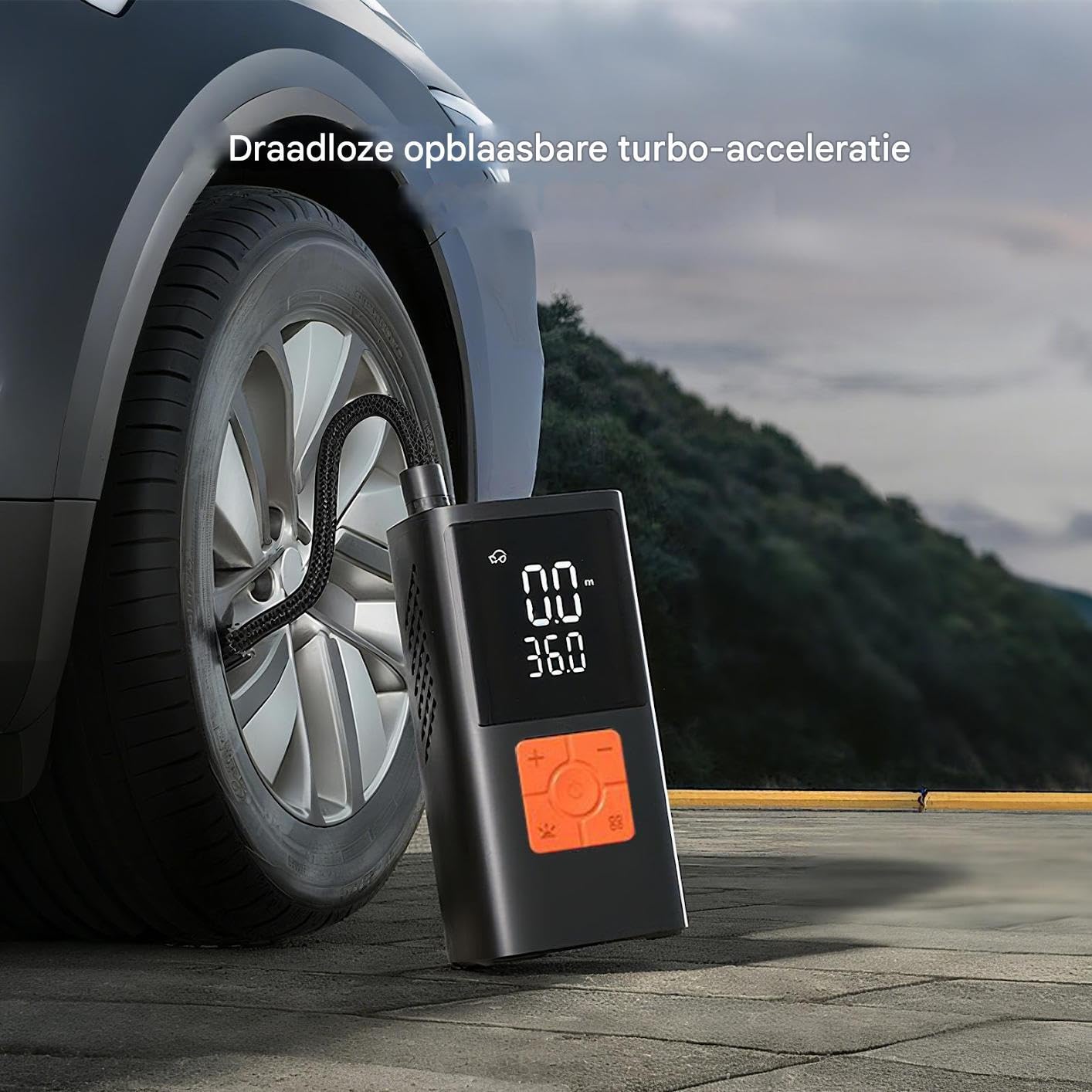Tragbare Reifenpumpe für Auto Digitale wiederaufladbare Powerbank mit