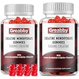 Creatine Monohydrate Gummies - 5g Creatine Monohydrate with L-Taurine, B12, Mixed Berry Flavor, 120 Count