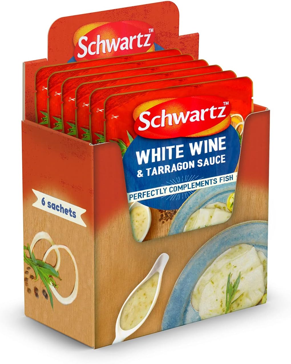 Schwartz White Wine & Tarragon Sauce For Fish 300 G Serves 4 Pack