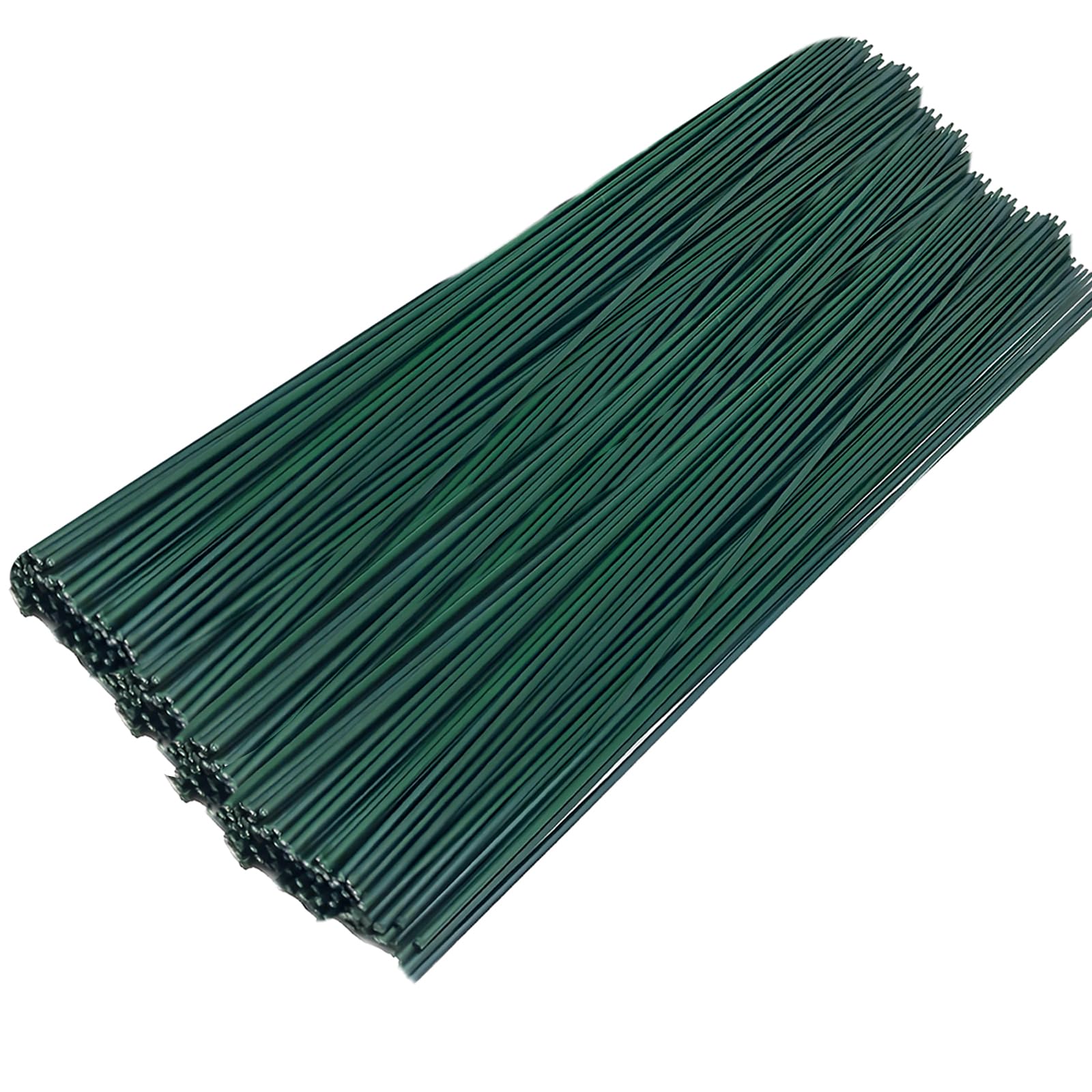 TakFree Florist Floral Wire Stems 2mm, 50 Pcs 30cm Flower Floristry Wires Green Flower Floral Wire Stem for Crafting Bouquet Making
