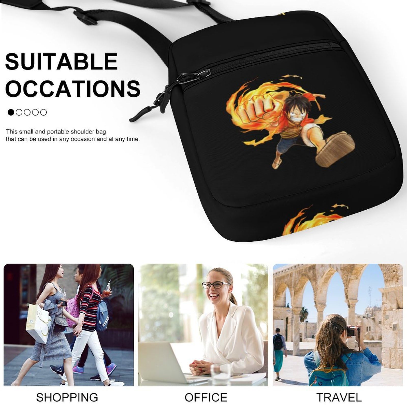 Amazon.co.jp: ポシェット ワンピース ONE PIECE ルフィ 斜め掛け