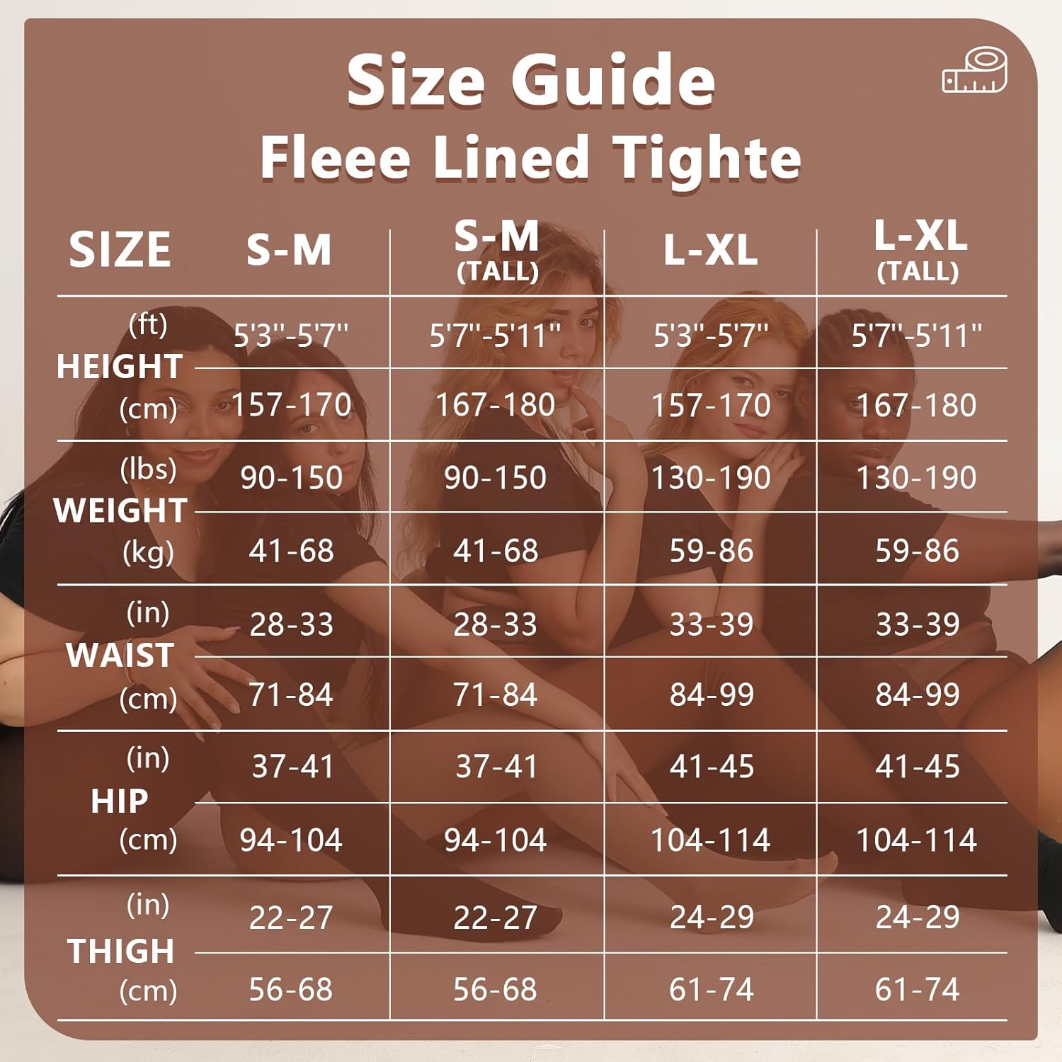 DancMolly Fleece Lined Tights Women Skin Color Warm Thermal Winter High Waist Leggings with Fuzzy Lining - Image 7