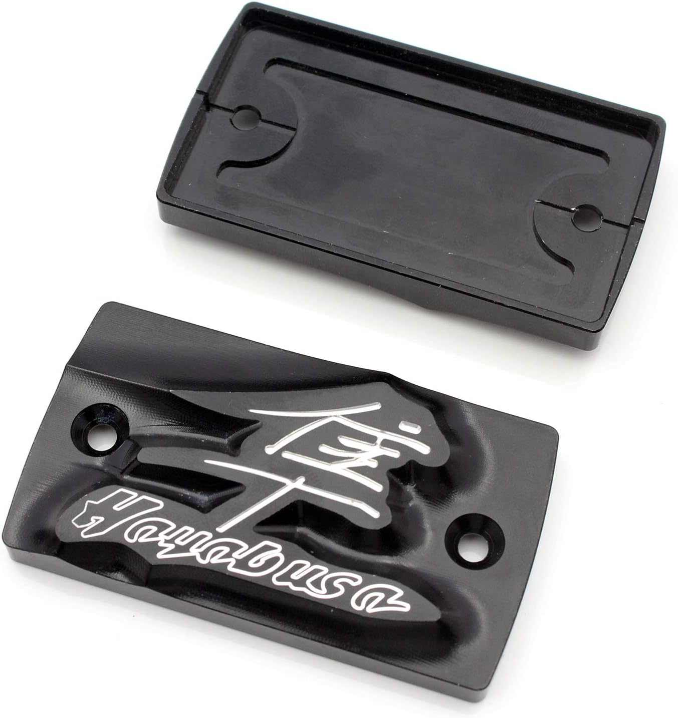 Brake Reservoir Cover, Front Brake Master Cylinder Fluid Clutch Cap Compatible with Suzuki GSX1300R Hayabusa 1999-2020 (2 PCS, Black)