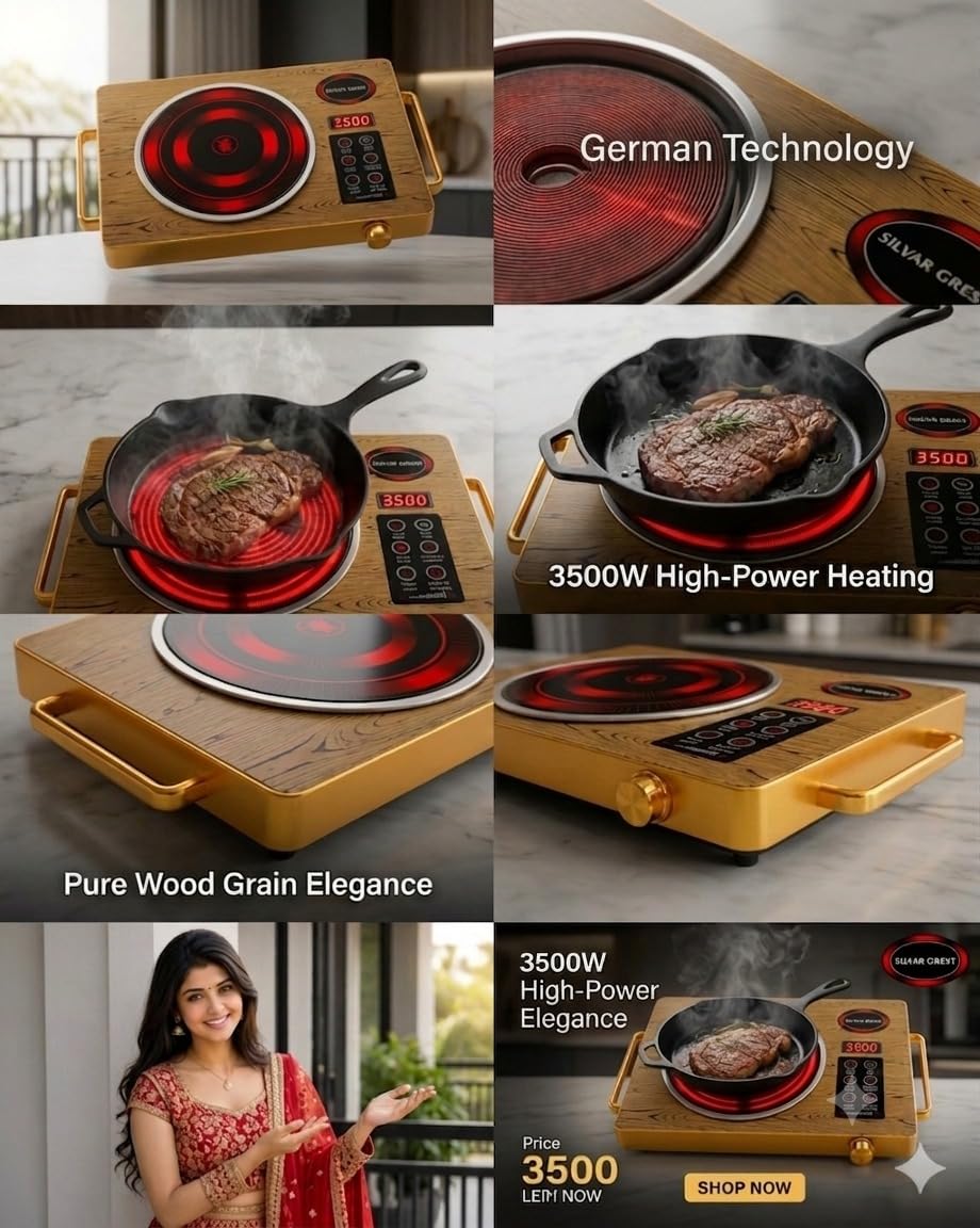 SAFERSKY 3500W Induction Cooktop - Portable & Durable -7 SAFERSKY 3500W Induction Cooktop - Portable & Durable -7