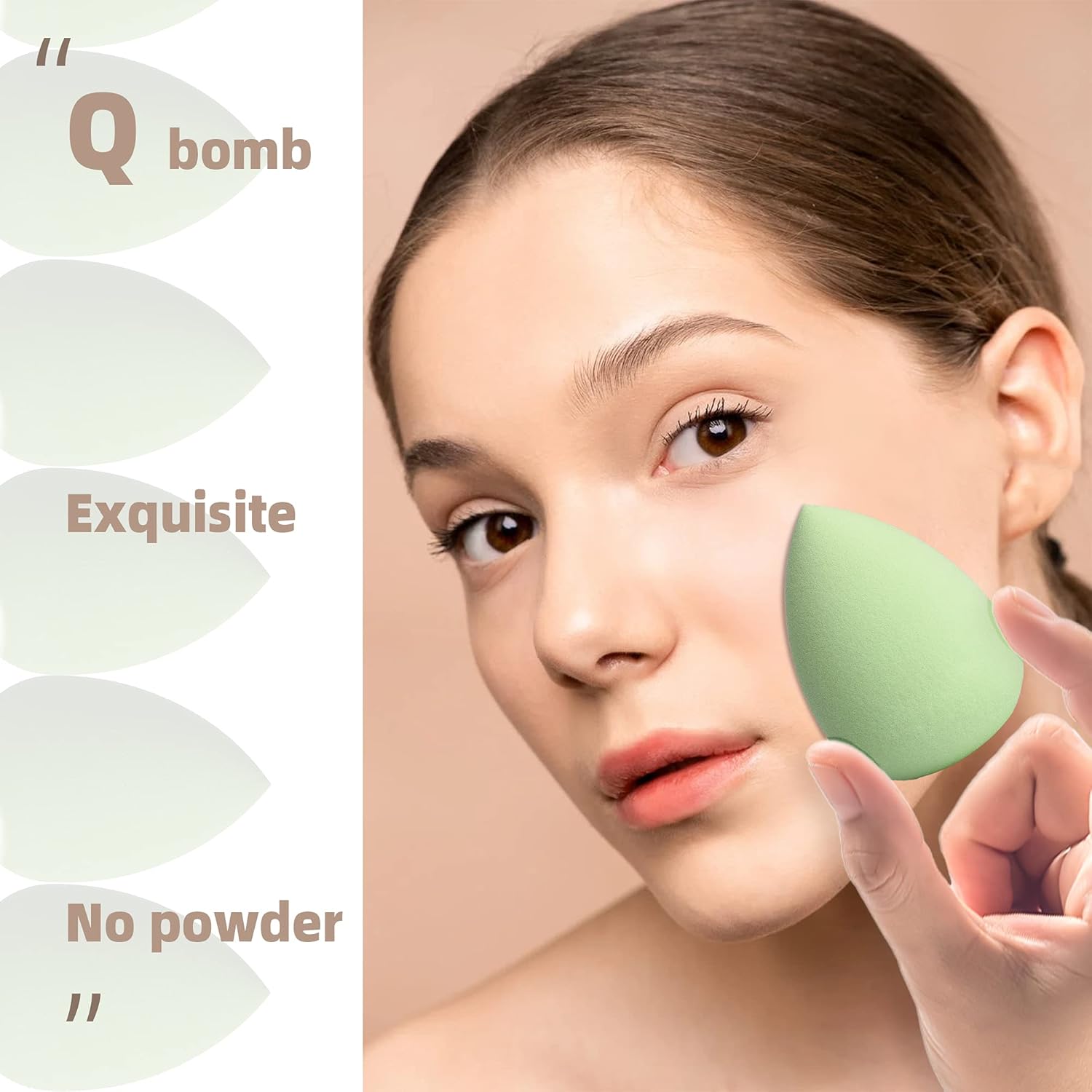 COSTICA Makeup Sponge Set Blender, Beauty Sponge Makeup Blender Flawless for Liquid - Multi Colored 4 pcs Avocado Series : Beauty & Personal Care