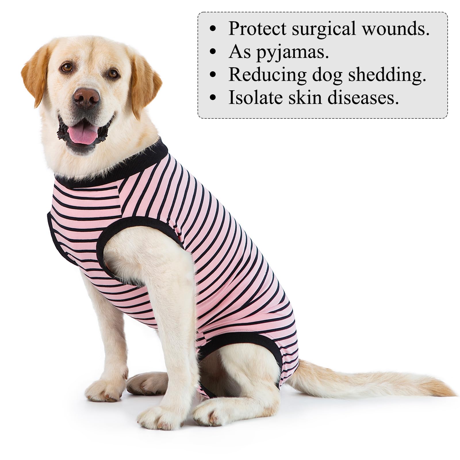 LovinPet Hunde-Body Overall – Postoperativ, Anti-Lecken – Reflektierend, Leicht – Für Große Hunde Wie Schäferhunde, Labradore