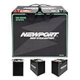 Newport 12V50Ah Deep Cycle Heavy-Duty Marine Battery, Lightweight & Sealed AGM, Trolling Motor Compatible