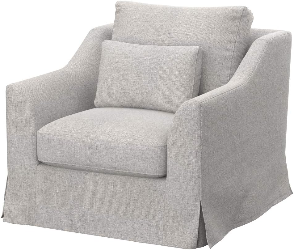 Soferia Replacement Compatible Cover for Farlov Armchair, Fabric Naturel Beige