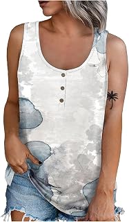 FTRGHNY Sleeveless T Shirt Oversized Sexy Cozy Summer Sport Tshirt Print Polyester Fitted Crew Neck Tank Tops