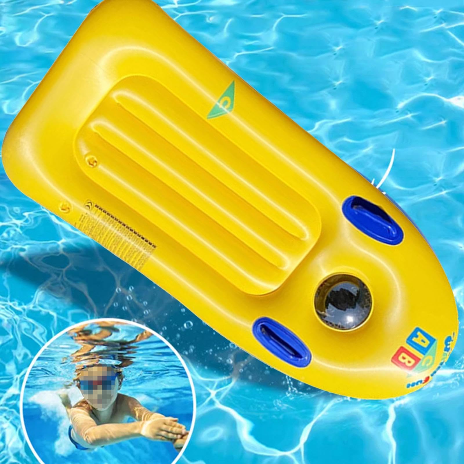 Menolana Inflatable Surf Body Board Inflatable Surfboard Accessories Lightweight Surf Board with Handles for Slides Party