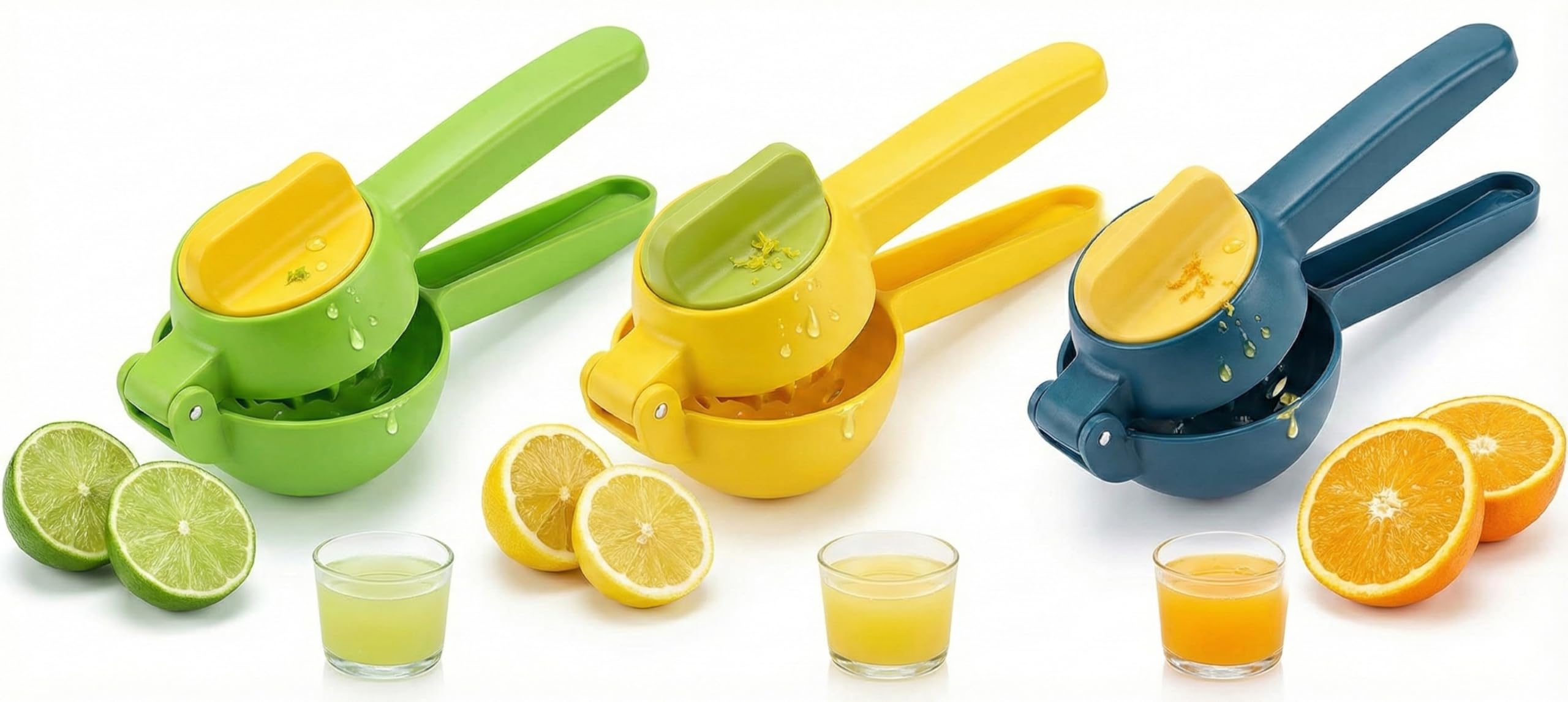 Vios Store El Tipi Narenciye ve Limon Sıkacağı – Kapaklı Filtreli Tasarım, Dayanıklı ABS Gövde, Portakal Mandalina Limon İçin Uygun, Ergonomik Saplı Pratik Mutfak Sıkacağı (LACİVERT-SARI)