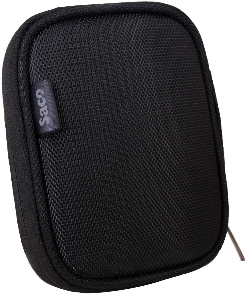 Saco Hardisk Bag External Hard Disk Case Fits 2.5 Inches External Hard Drives (Black)