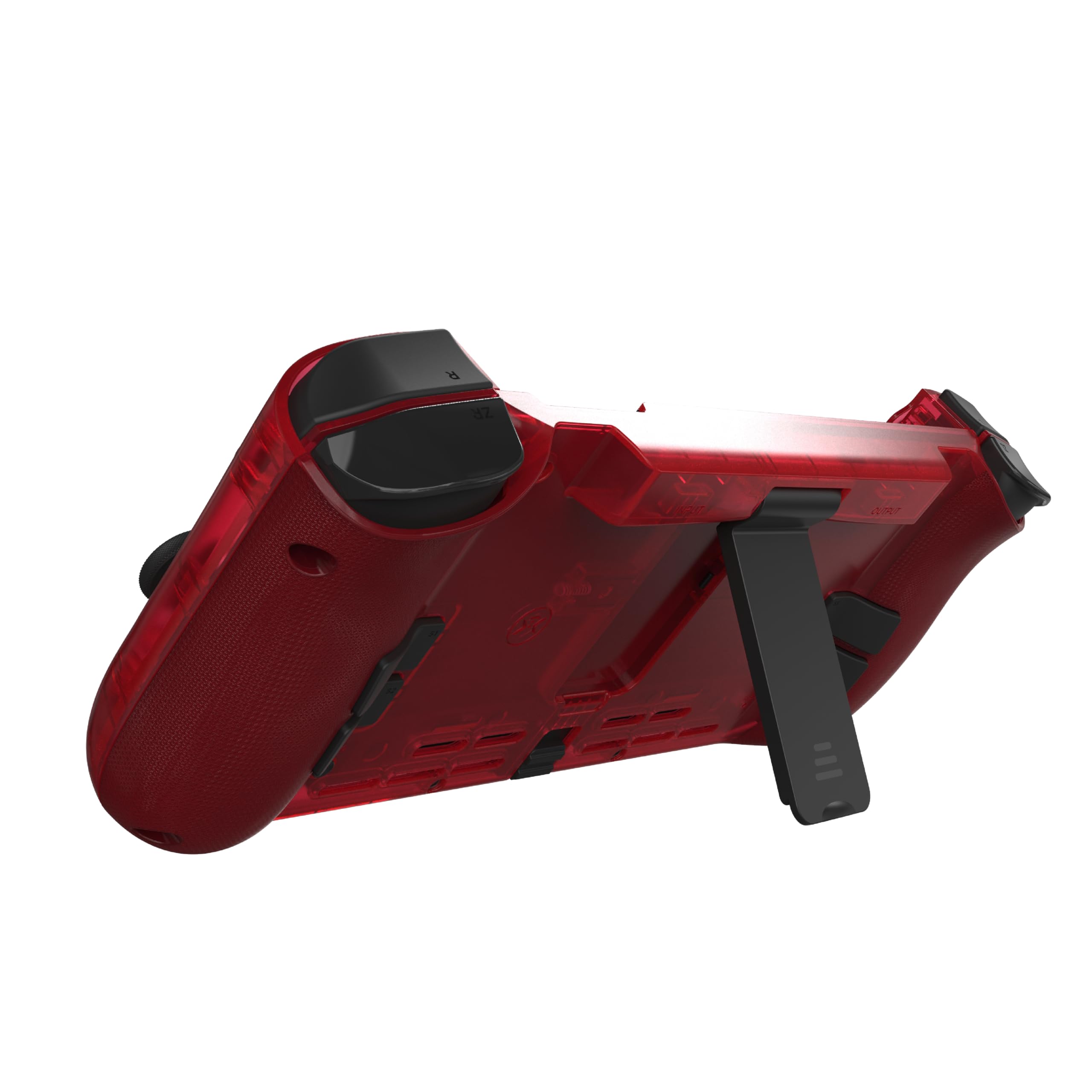 CRKD Nitro Deck Crystal Collection avec étui de transport – Deck portable professionnel avec dérive zéro bâton pour Nintendo Switch et Switch OLED (rouge atomique)