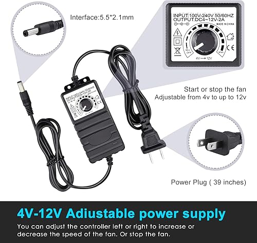Miniatura 10 de Wathai Ventilador de refrigeración sin escobillas de 4.724in x 1.260in 12 V de alto flujo de aire DC ventilador centrífugo