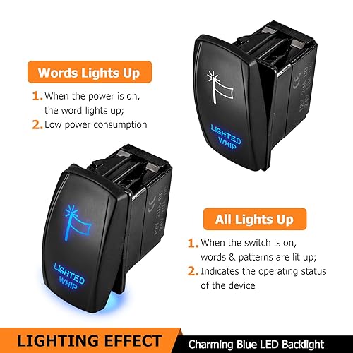 Miniatura 3 de WeiSen Kit de arnés de cableado de látigo iluminado de 180 W Plug & Play con barra de alimentación de pulso, conector de enchufe y fusible de relé,