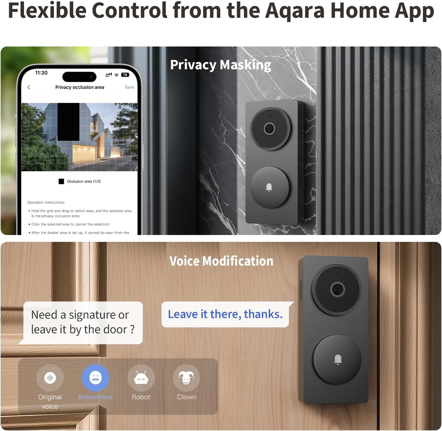 Aqara Akıllı Görüntülü Kapı Zili Hub G410 Siyah CH-C09D-S (Apple Home Destekli)