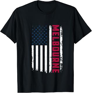 Melbourne USA Flag Lover Patriotic American Melbourne Women Men T-Shirt