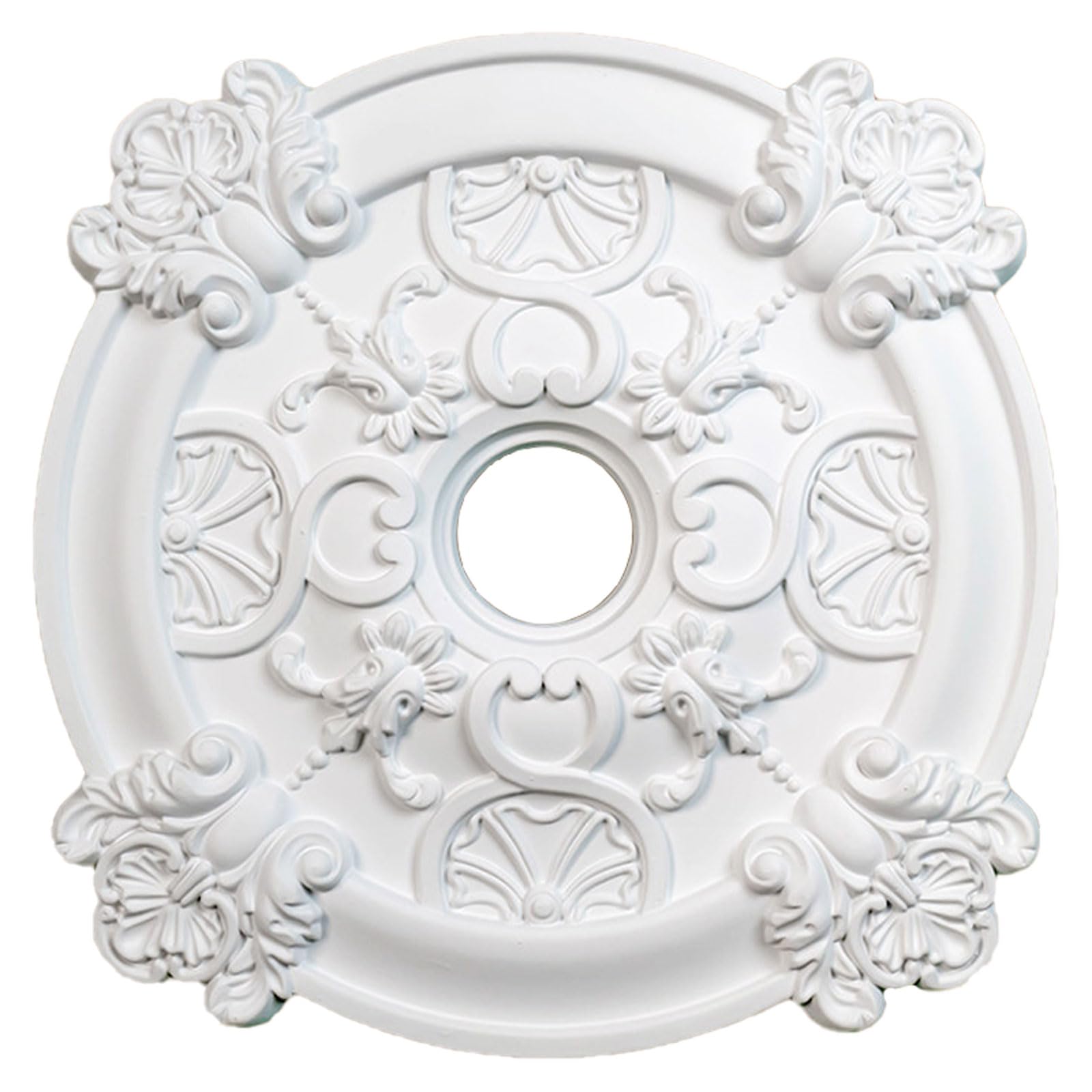 Foelanne White I Round Ceiling Light Medallion White Multiple Sizes(,51Cm)