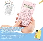 Flutesan 8 Pieces 2 Line LCD Engineering Non Graphing Scientific Calculator for Engineering Students Function Calculators for School Financial Business Office, Pink, Blue, Green, White