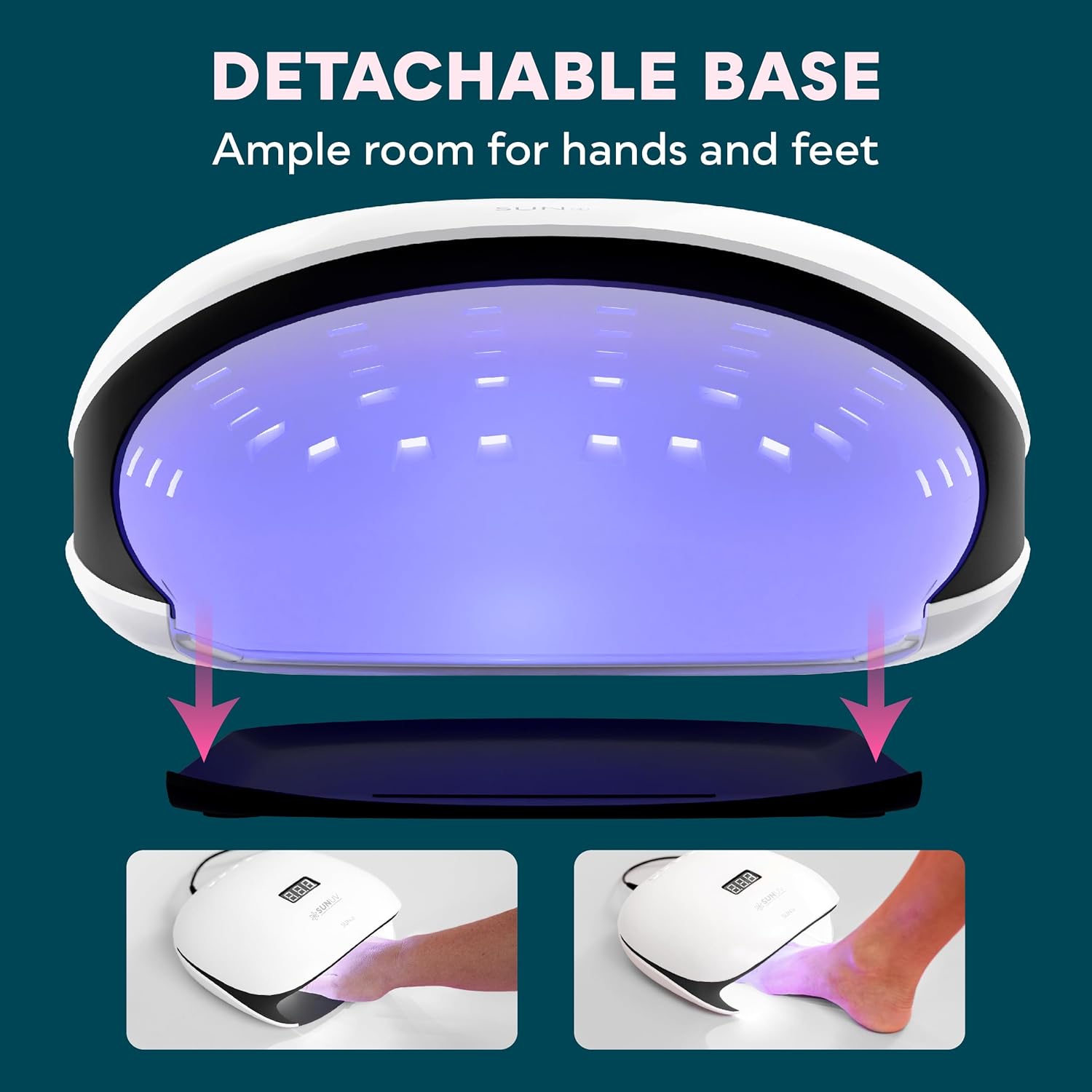 SUNUV 48W UV LED Nail Lamp, UV Light for Nails SUN4S Black, Hema-Free Gel Nail Polish Kit, 6 Colors Gel Polish Set