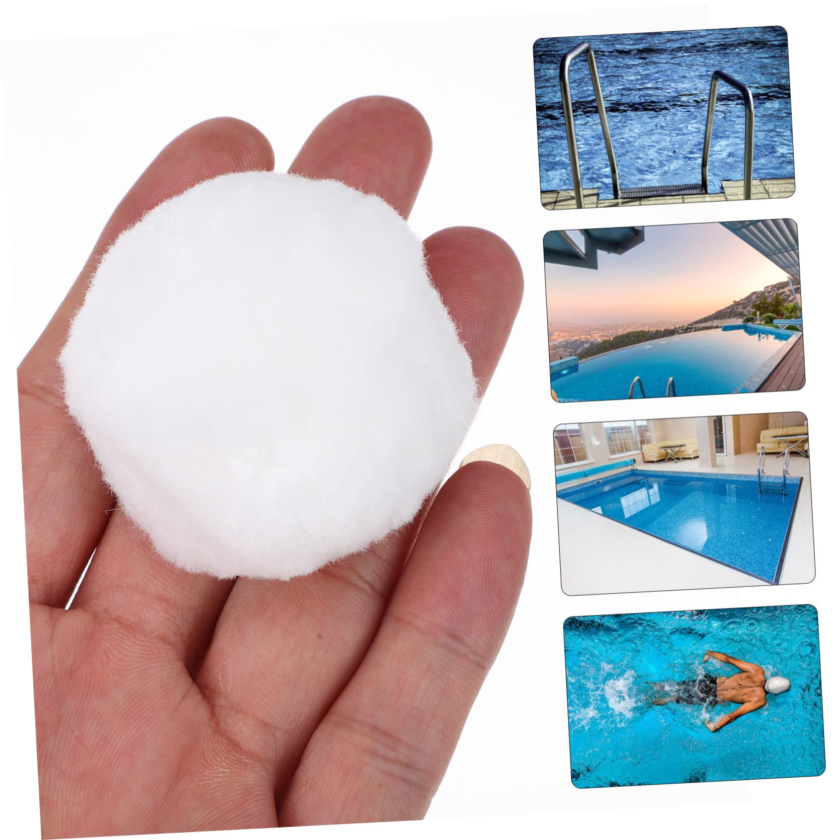 Boules Filtrantes Remplaçables, Filtration, 1 Pack, Polyester, Blanc