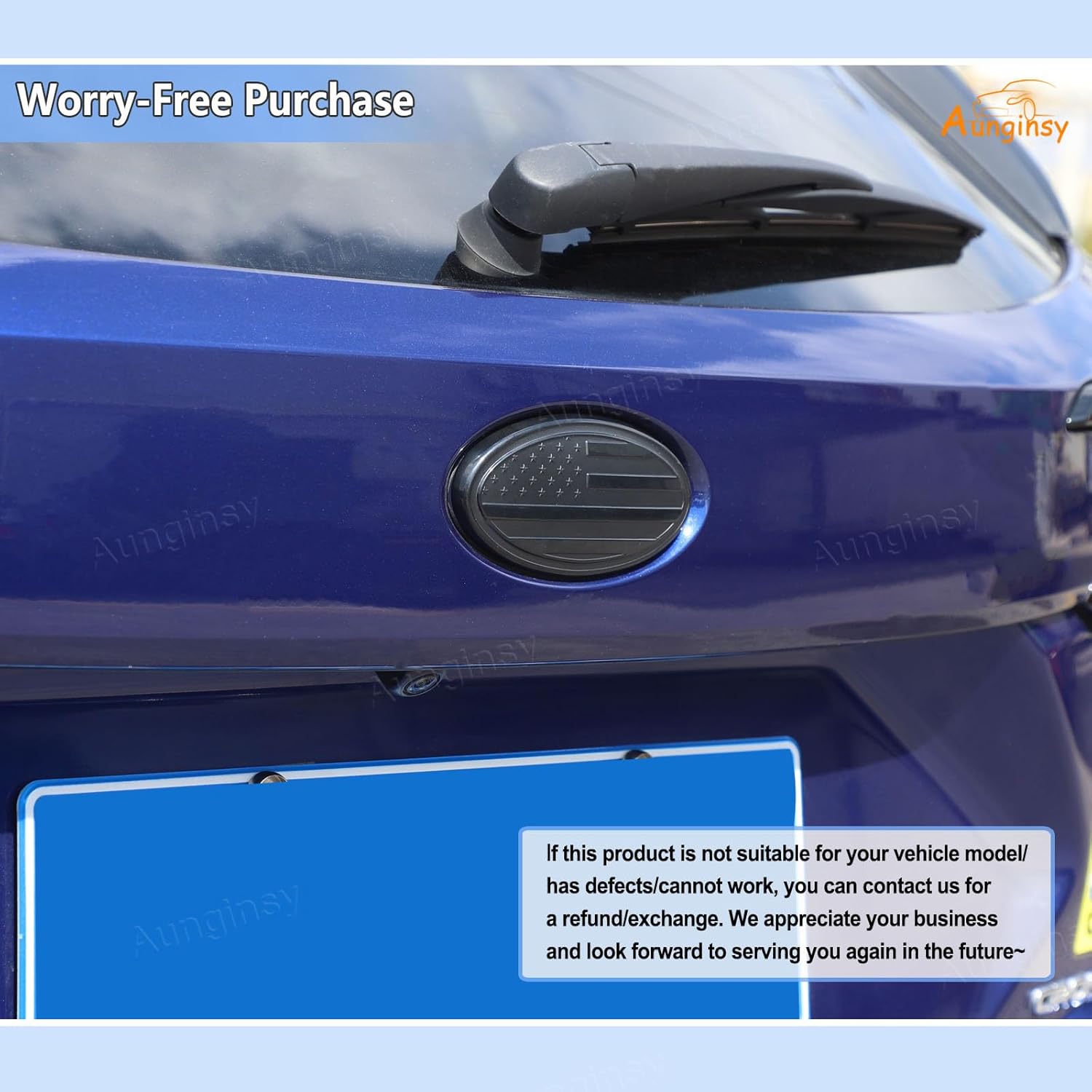 Aunginsy Front Rear Tailgate Emblem Trim Cover Compatible with Subaru Crosstrek 2024 2025 Rear Trunk Emblem Badge Logo Cover Front Hood Grille Circle Ring Center Logo Decorative Cover ABS Accessories