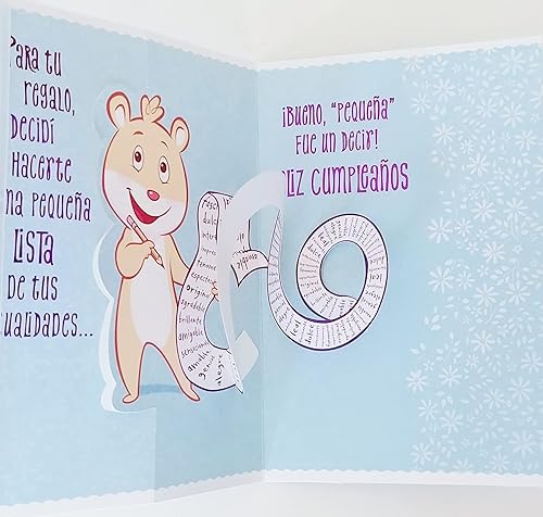 Miniatura 2 de Para Tu Regalo Feliz Cumpleanos - Divertido y lindo Greeting Card Pop-Out de Feliz Cumpleaños en español