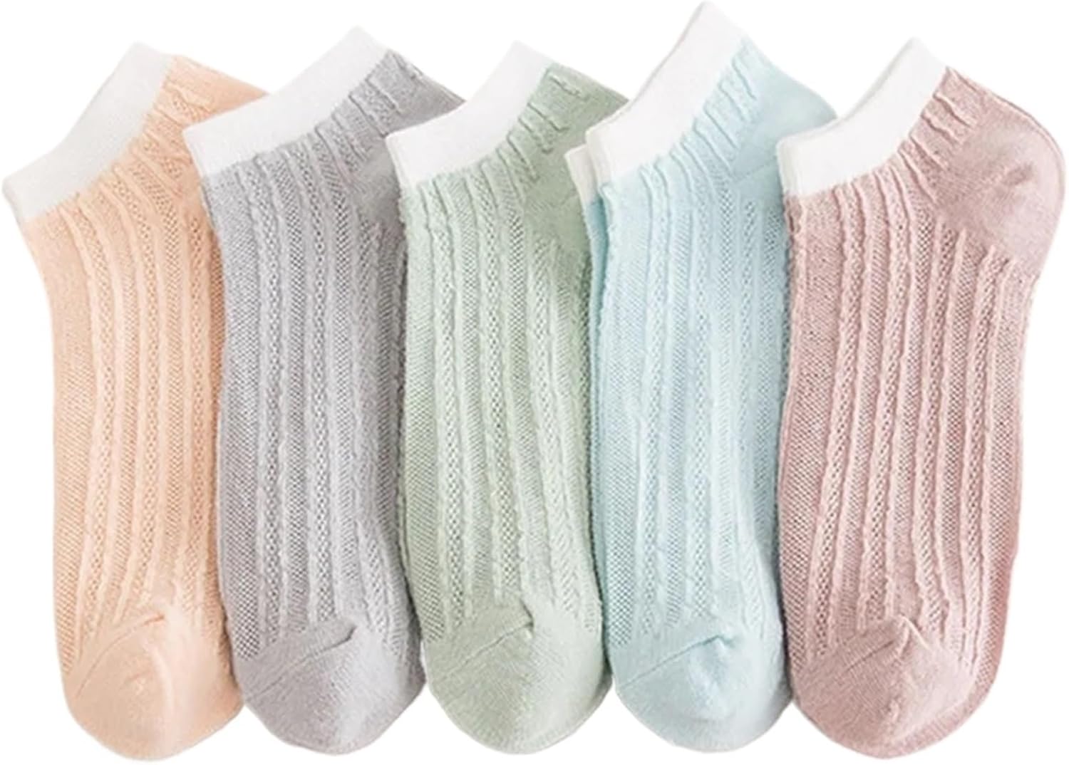 Crew Socks for Women 20Pairs Soft Girl Cute Japanese Boat Socks Spring Autumn Shallow Mouth Low Cut Cotton