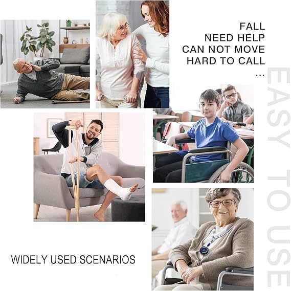 Wireless Caregiver Pager, 1 Call Button + 1 Receiver for Elderly at Home