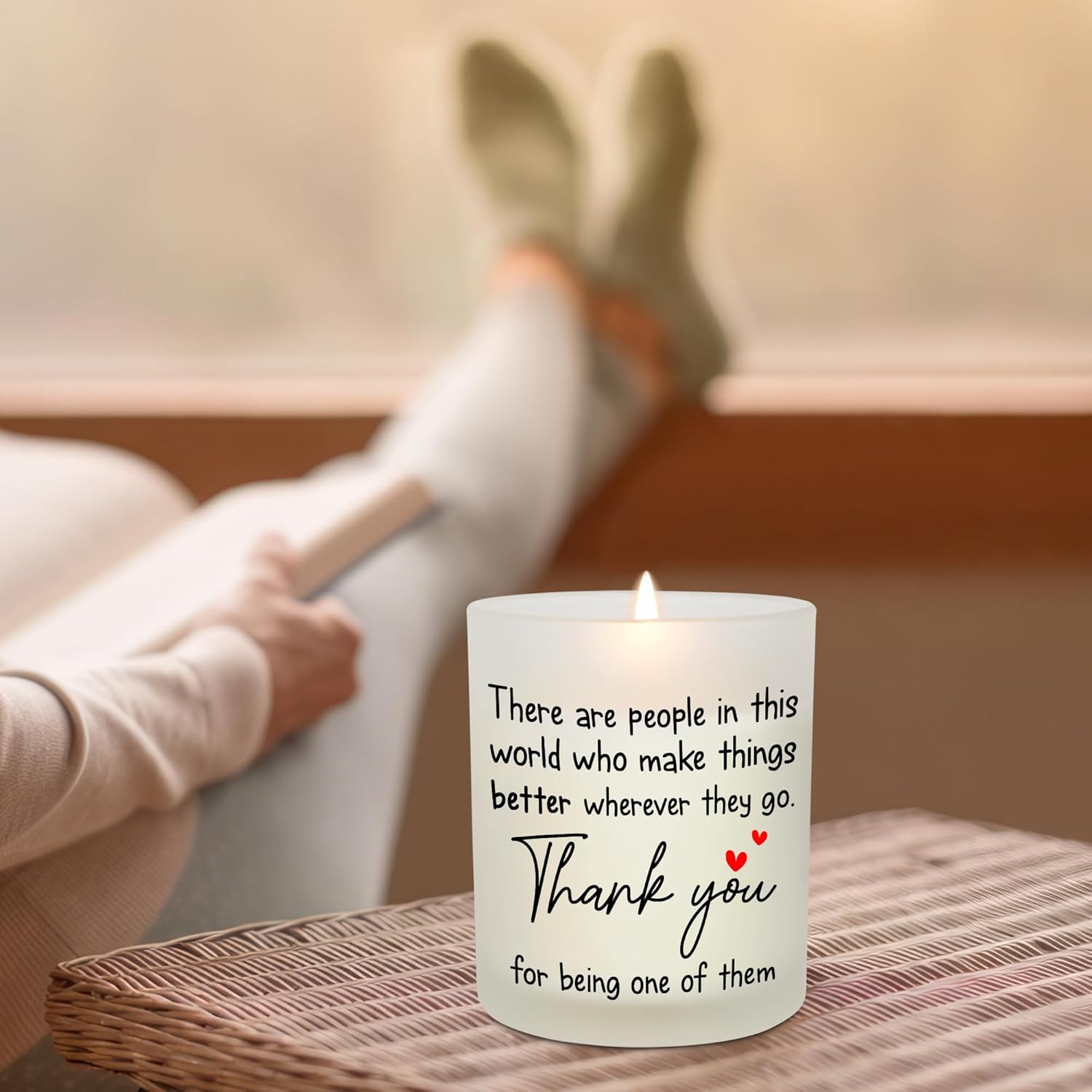 OASSIE Galentines Thank You Gifts for Women - Vanilla Lavender Candle 10 Oz - Inspirational Birthday Valentines Day Gifts for Friend Women Coworkers Teachers Nurses Boss Employees, Appreciation Gift - Image 8