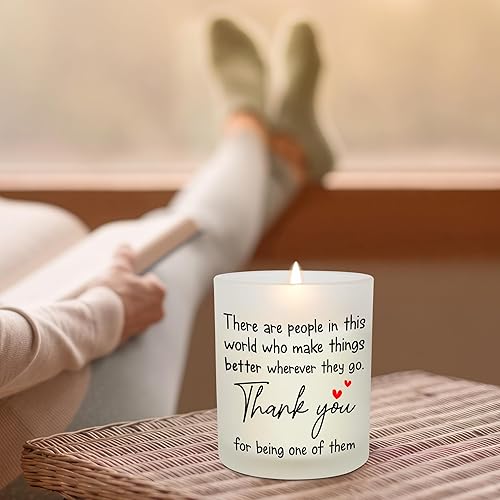 Miniatura 7 de OASSIE Regalos de agradecimiento para mujeres, vela de vainilla y lavanda de 10 onzas, regalos inspiradores para el día del profesor, cumpleaños