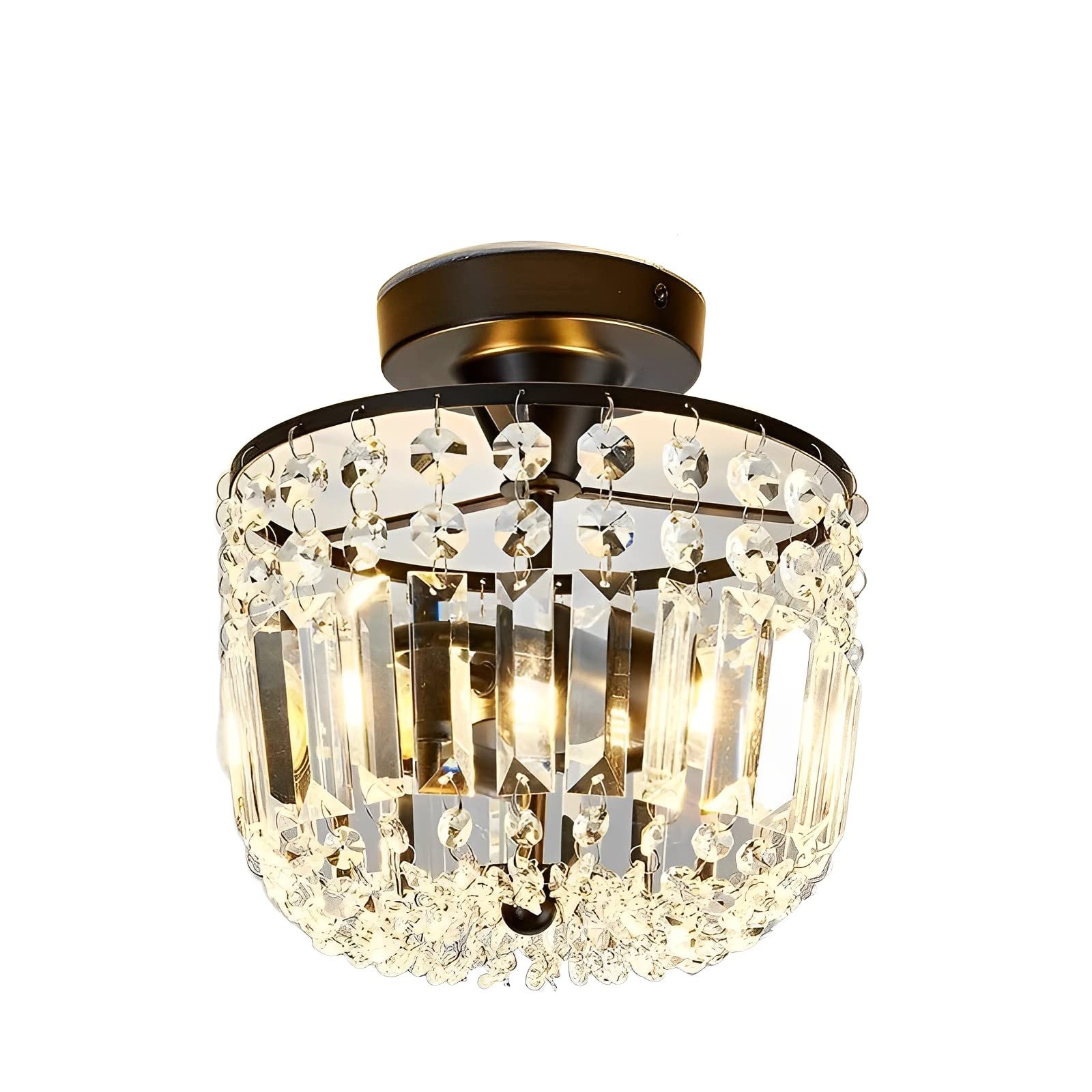 Plafonnier en cristal noir au style antique et moderne pour votre chambre