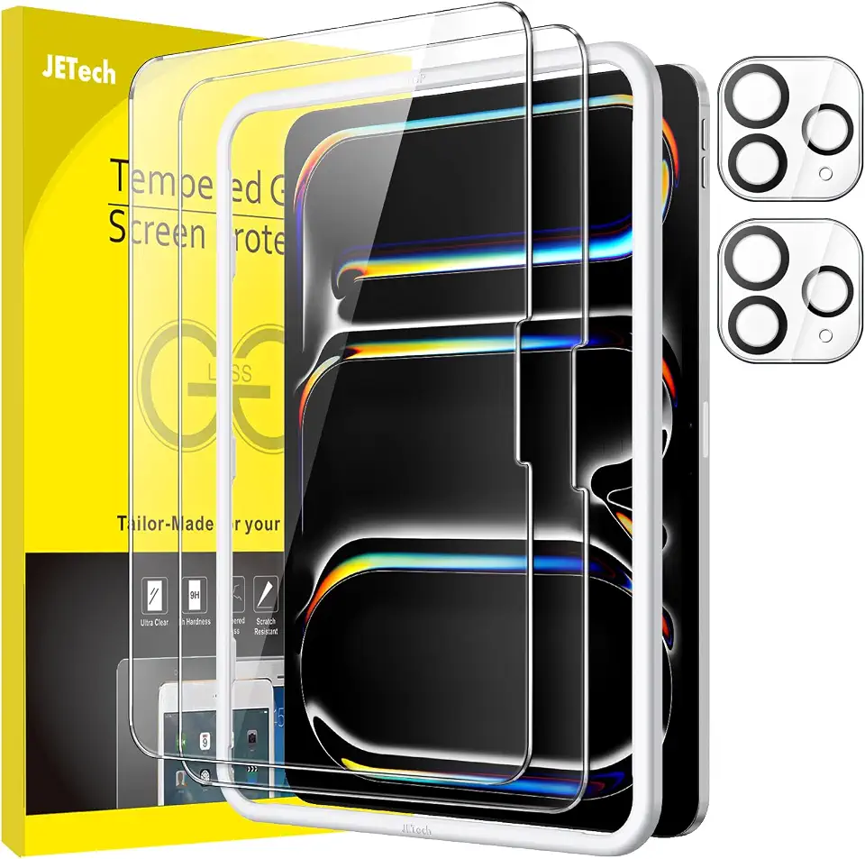JETech Screen Protector for iPad Pro 11" M5/M4, 2+2 Pack