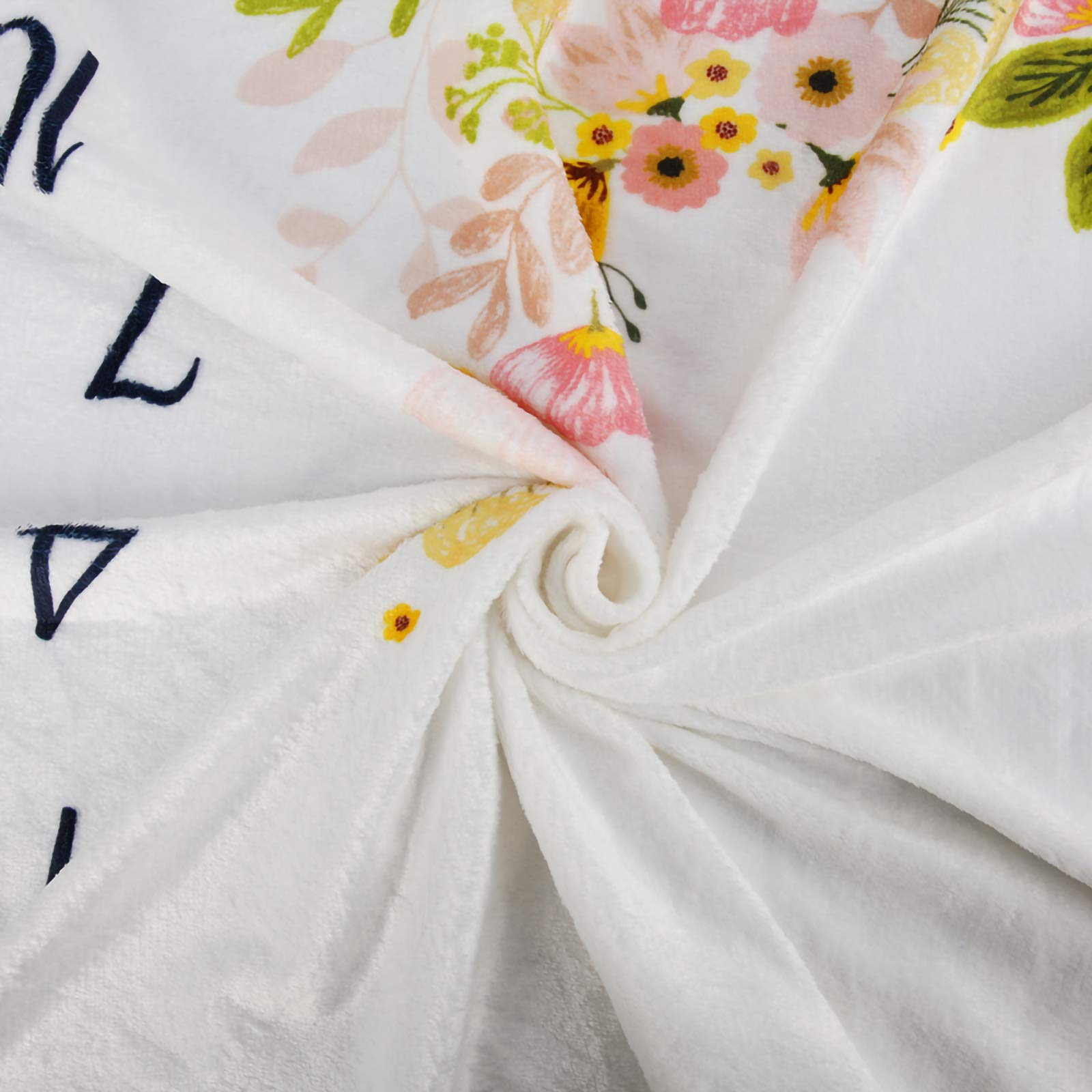 Manta de hito mensual de bebé para niño niña Mantas de Mes de Nombre Personalizado para recién Nacido Baby Shower Mantas de Fondo de Foto Linda para recién Nacido