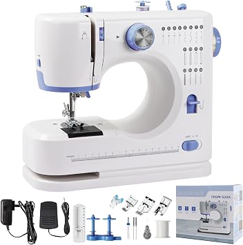 Ninonly Sewing Machine for Beginners, Electric Sewing Machine with 16 Stitches, Foot Pedal and Accessories Kit for Home DIY Sew Projects, Purple